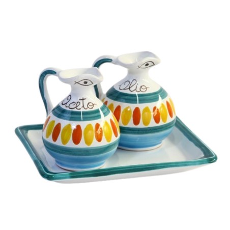 Oil and vinegar set Solunto Ceramiche De Simone Oil and vinegar set Solunto Ceramiche De Simone